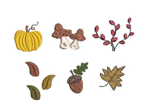 Stickdatei Herbst Minis 6 Motive