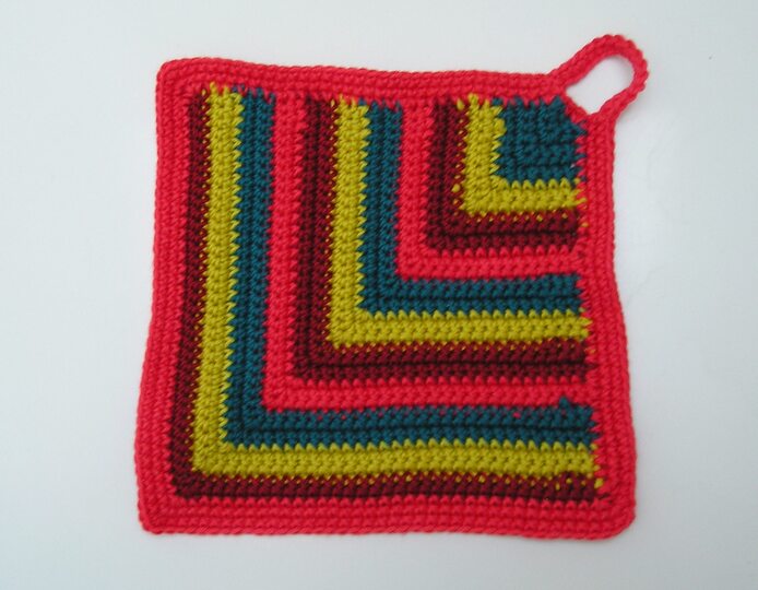 Häkelanleitung Topflappen "Plattfisch"