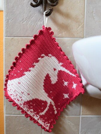 Crochet Pattern Washcloth "Ella Unicorn"
