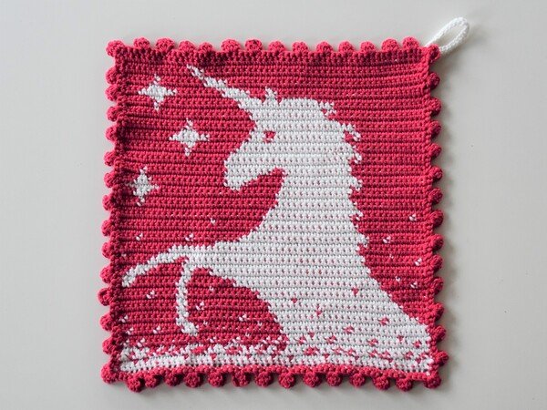 Crochet Pattern Washcloth "Ella Unicorn"