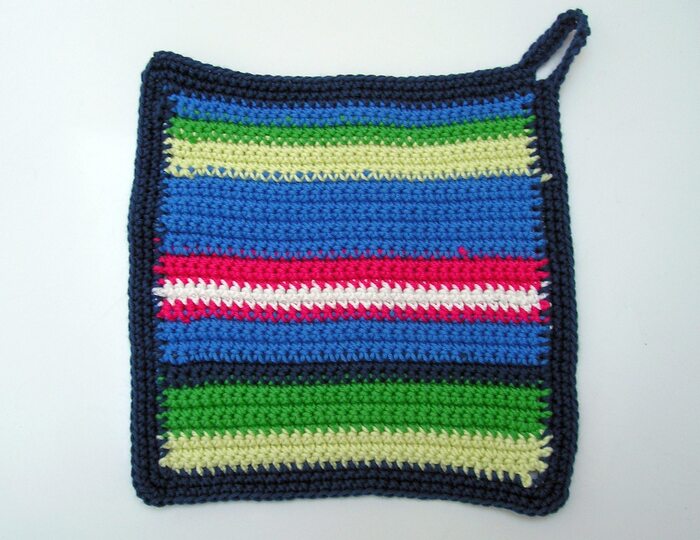 Häkelanleitung Topflappen "Leuchtturm"