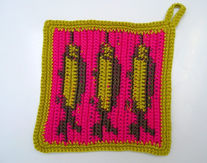 Häkelanleitung Topflappen "Stockfisch"