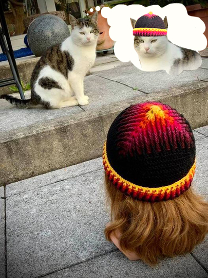 Mütze "Sumendi" mit Spitze