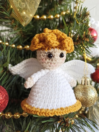 Christmas angel ornament Crochet pattern