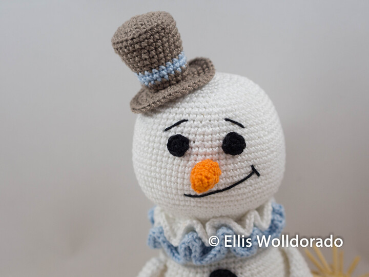 Schneemann Norbert, Häkelanleitung