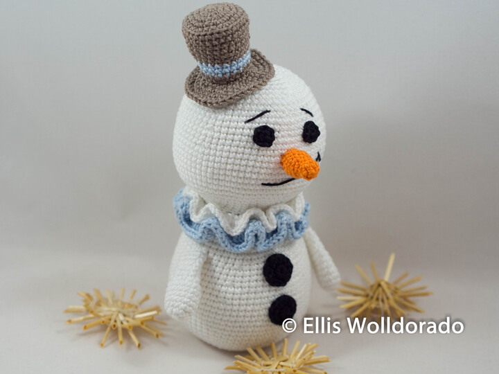 Schneemann Norbert, Häkelanleitung