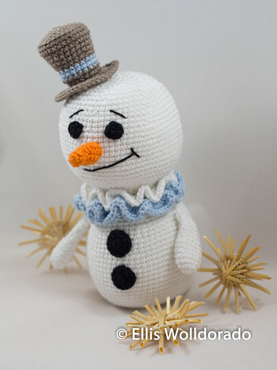 Schneemann Norbert, Häkelanleitung