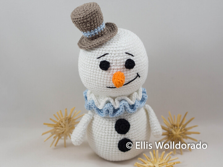 Schneemann Norbert, Häkelanleitung