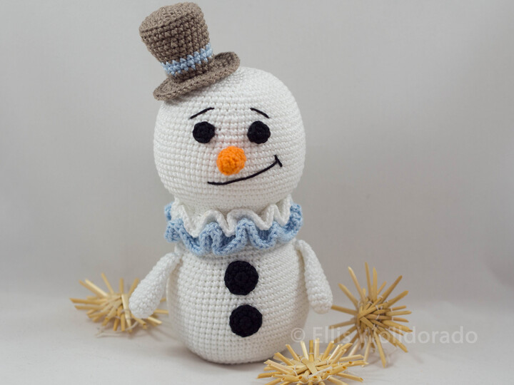 Schneemann Norbert, Häkelanleitung