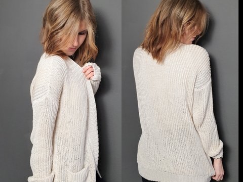 188 Strickanleitung Cardigan Strickjacke Patentmuster