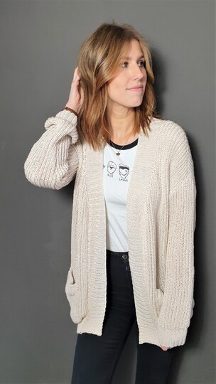 188 Strickanleitung Cardigan Strickjacke Patentmuster