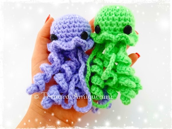 Crochet pattern jellyfish + Crochet pattern Seahorse PDF
