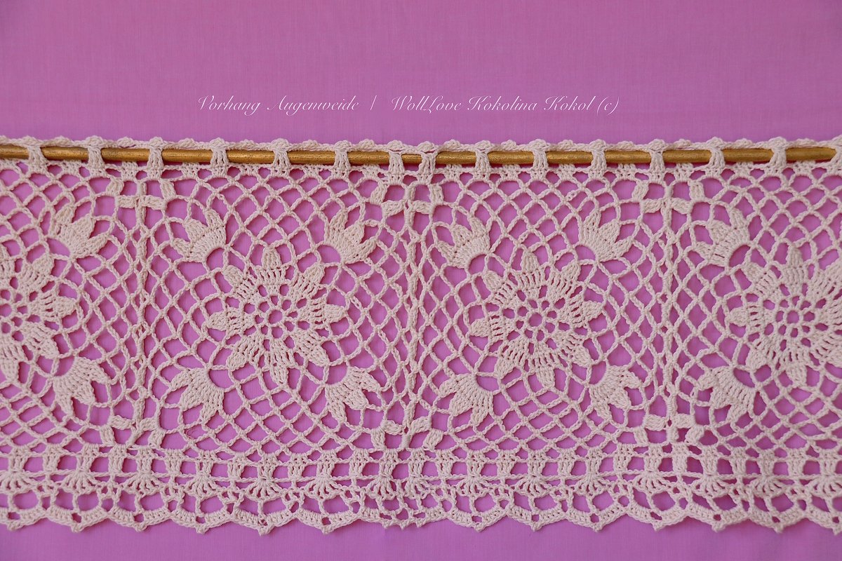 Anleitung Häkel Gardine Augenweide Duette