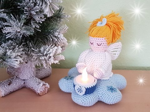 Häkelanleitung kleiner Wolkenengel