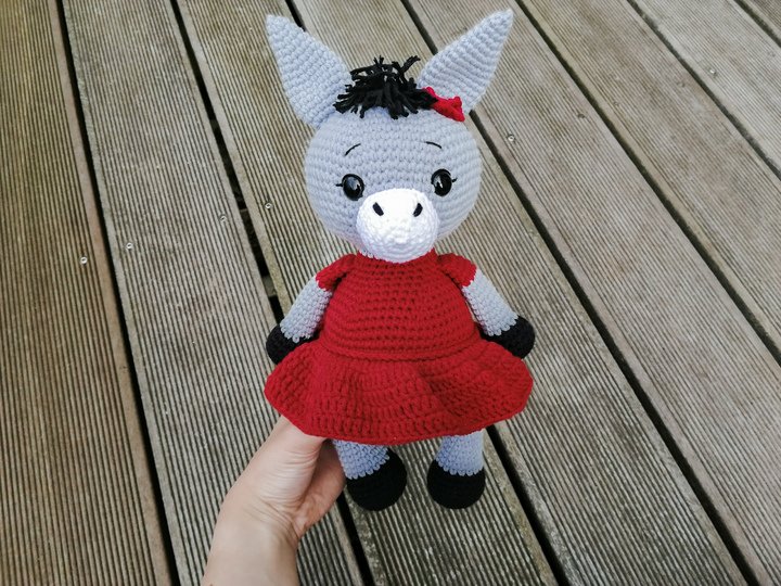 Häkelanleitung Esel, Amigurumi Esel häkeln, Esel häkeln, Kuscheltier Esel