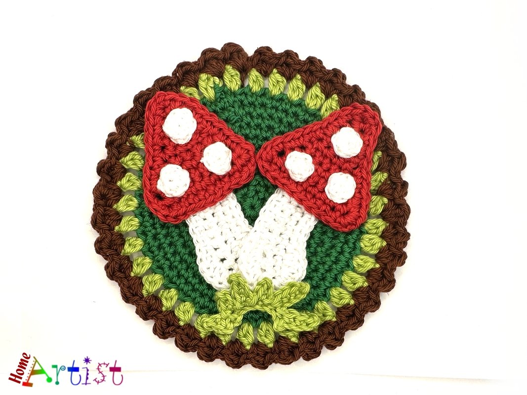 Mushrooms crochet pattern applique - Image 2