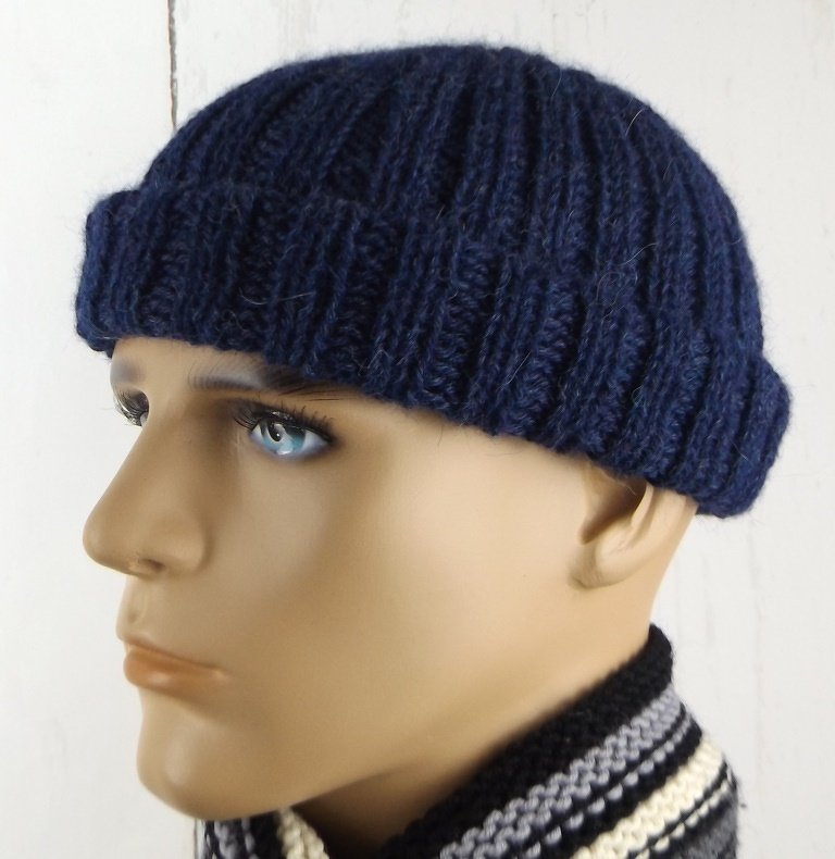 Strickanleitung Herrenmütze "Feinripp Alpaka" - Bild 3