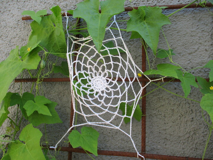 Häkelanleitung Spinnennetz