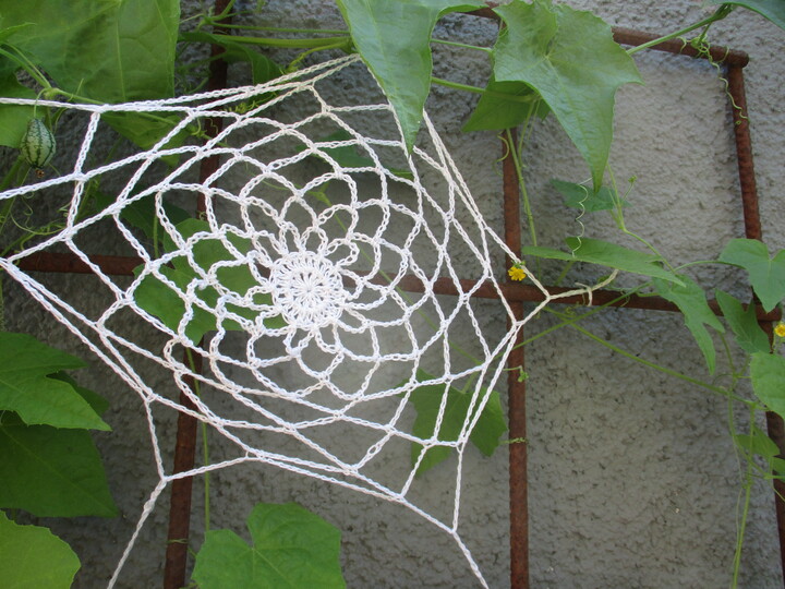 Häkelanleitung Spinnennetz