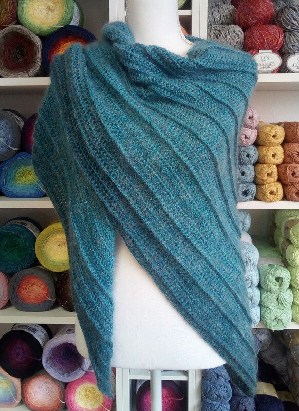 Häkelanleitung einfaches Dreiecktuchmuster