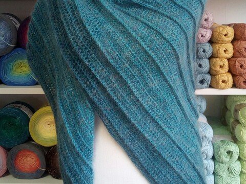 Häkelanleitung einfaches Dreiecktuchmuster