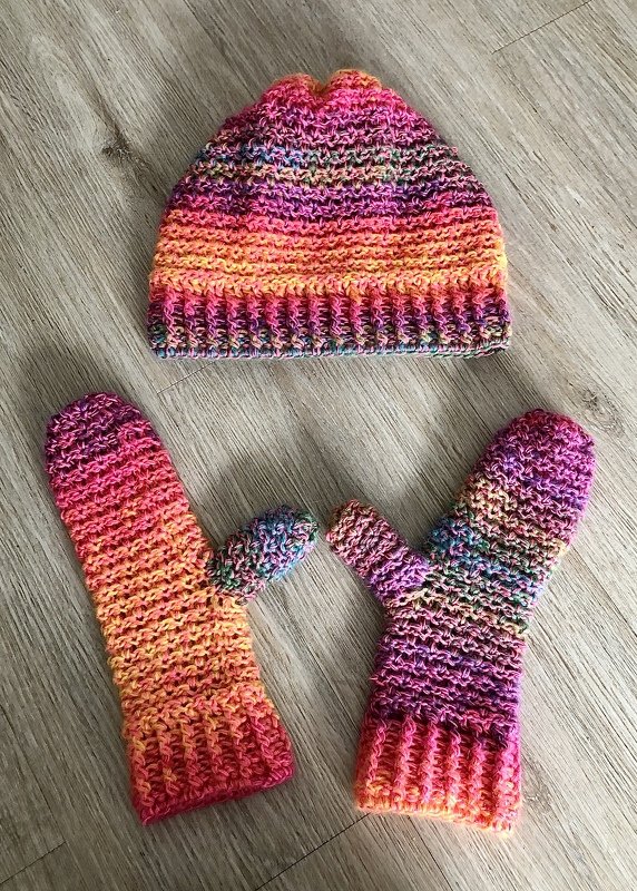 Wendebeanie mit wendbaren Handschuhen "Flauschi" - Bild 7