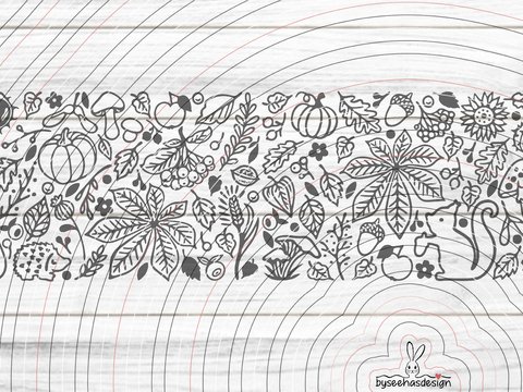 Herbst Deko Band Plotterdatei SVG DXF