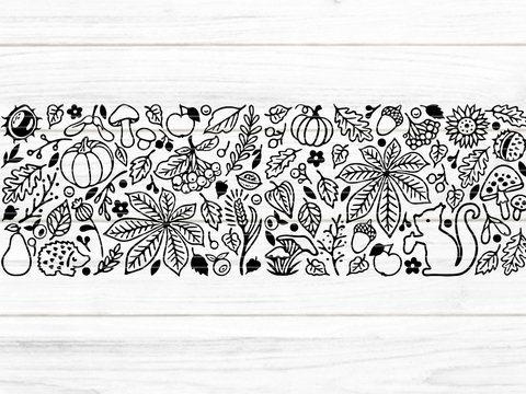 Herbstdeko Bordüre Plotterdatei SVG DXF FCM