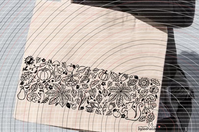 Herbst Deko Band Plotterdatei SVG DXF