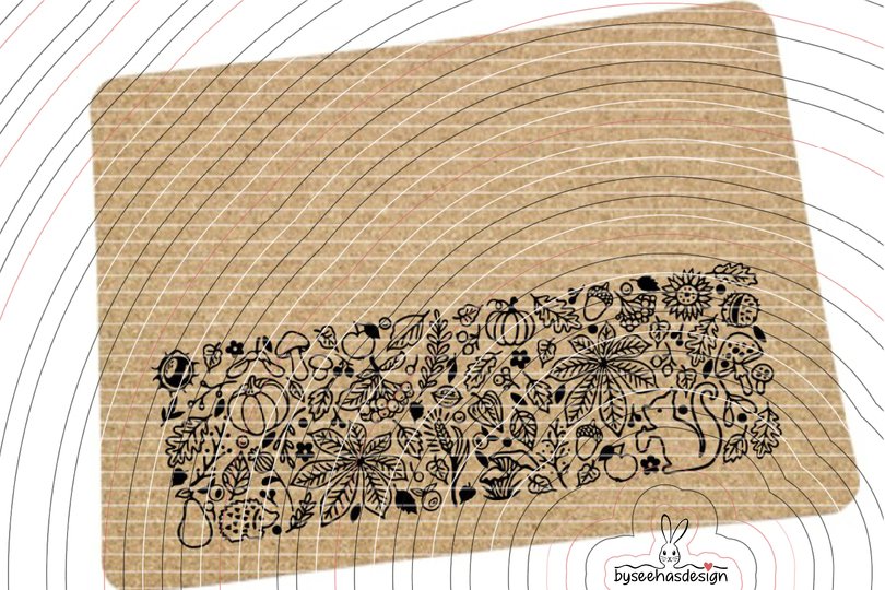 Herbst Deko Band Plotterdatei SVG DXF