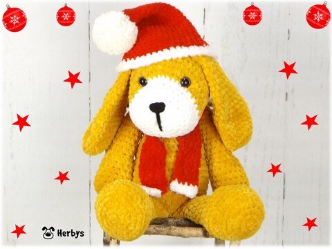 Häkelanleitung Weihnachtshund "Balu"