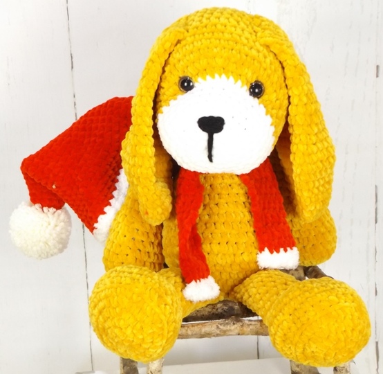 Häkelanleitung Weihnachtshund "Balu"