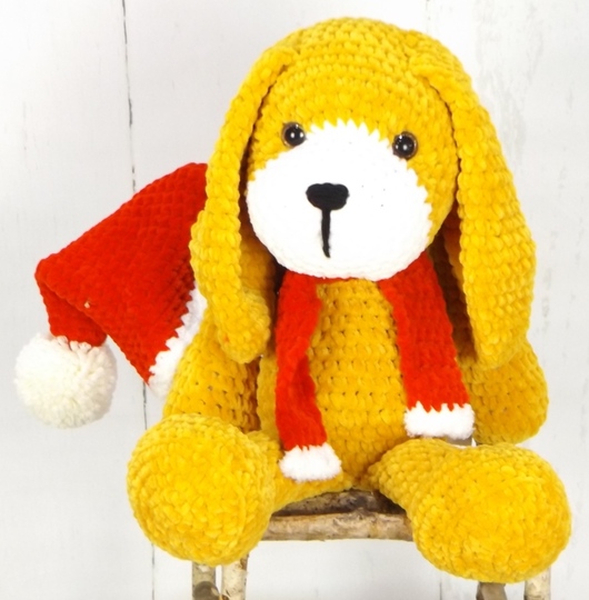 Häkelanleitung Weihnachtshund "Balu"