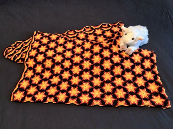 Crochet Pattern Blanket "Falling Stars"