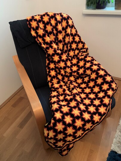 Häkelanleitung Decke "Sternenregen"