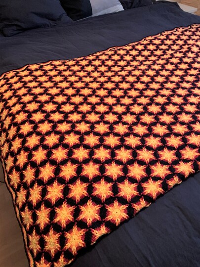 Häkelanleitung Decke "Sternenregen"