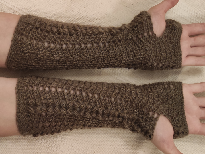 Häkelanleitung Armstulpen "Romantischer Herbst"