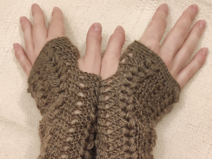 Häkelanleitung Armstulpen "Romantischer Herbst"