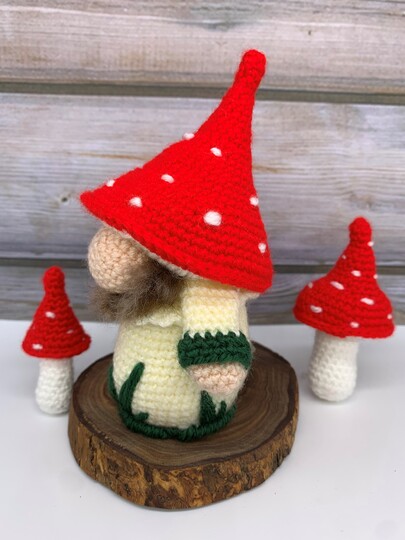 Häkelanleitung Herbst Gnom Fliegenpilz