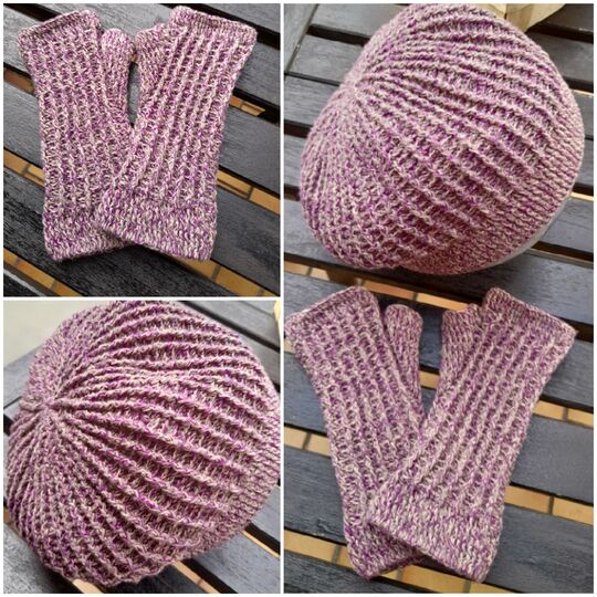 Häkelanleitung - Stulpen und Mütze "Violetta"