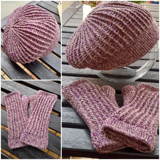 Häkelanleitung - Stulpen und Mütze "Violetta"