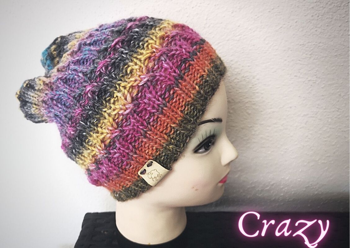 Strickanleitung Mütze Crazy, einfach, für Anfänger, viele Größen - Bild 2