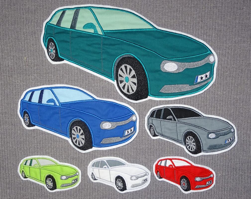 Auto Stickdatei 10cm bis 30cm