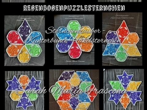 Anleitung Regenbogen Puzzlesternchen