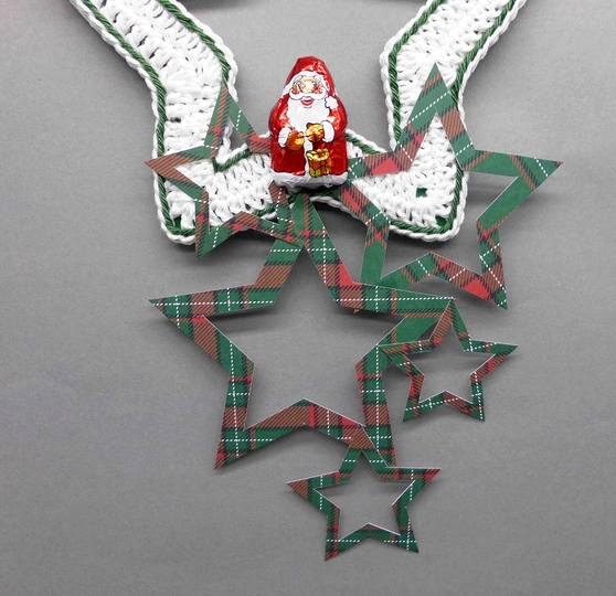 Häkel-Stern Deko-Hänger - super einfach und schnell - aus Wollresten