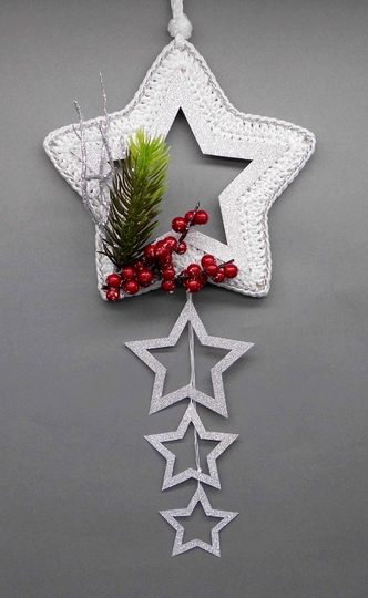 Häkel-Stern Deko-Hänger - super einfach und schnell - aus Wollresten