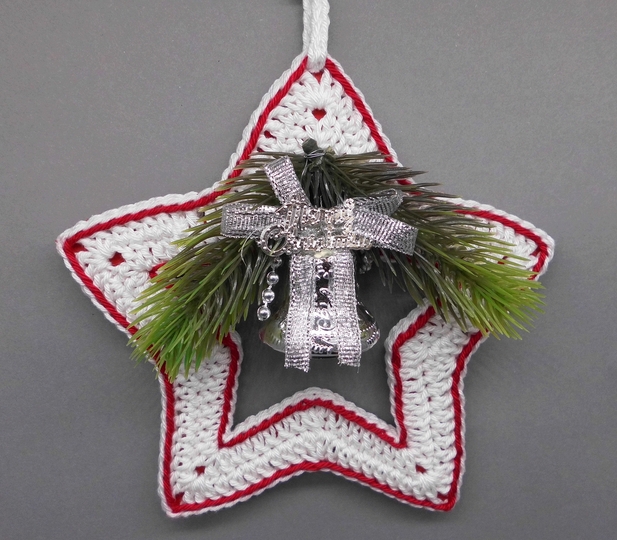 Häkel-Stern Deko-Hänger - super einfach und schnell - aus Wollresten