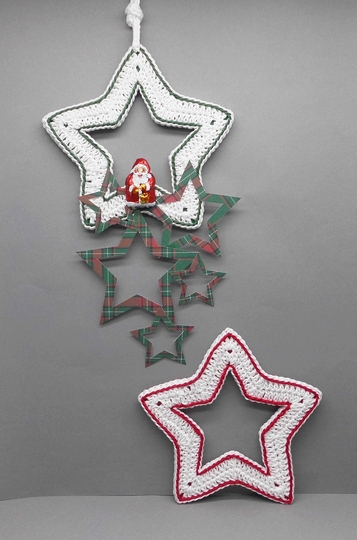 Häkel-Stern Deko-Hänger - super einfach und schnell - aus Wollresten