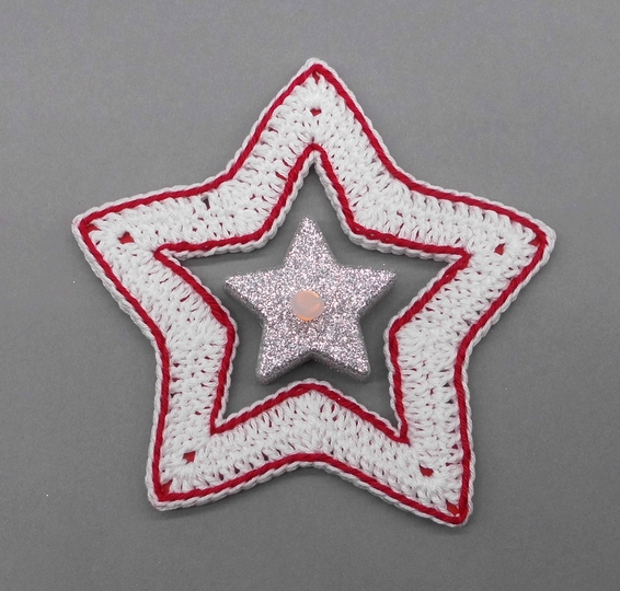 Häkel-Stern Deko-Hänger - super einfach und schnell - aus Wollresten