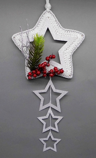 Häkel-Stern Deko-Hänger - super einfach und schnell - aus Wollresten